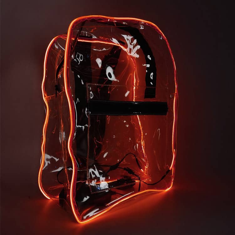Arsimus LED Light-Up Clear Rave Backpack for Festivals (Clear) : Clothing,  Shoes & Jewelry 